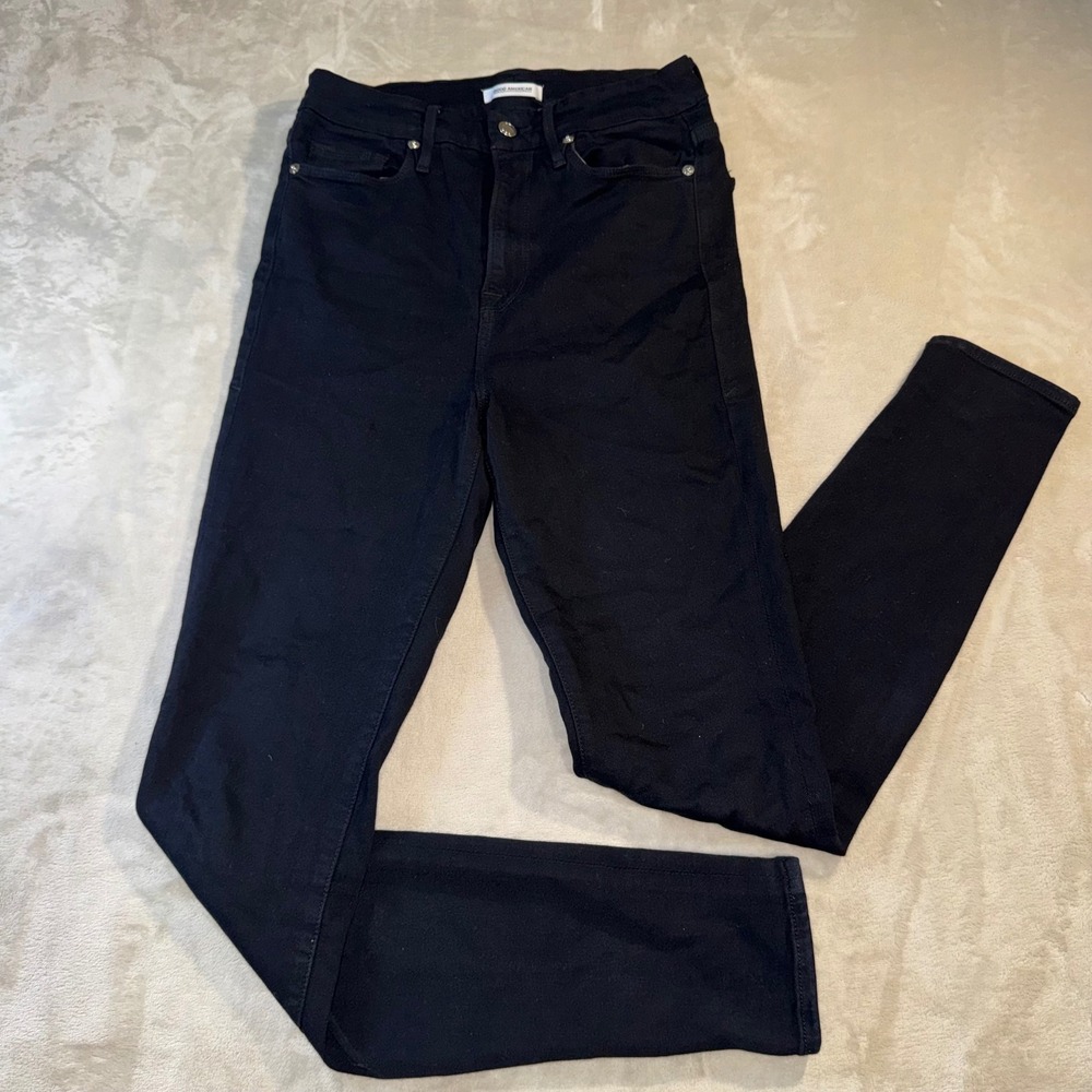 Good American Good Waist High Rise Skinny Jeans Black Size 8/29